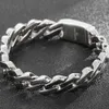 Charm Bracelets Polished Stainless Steel 1314MM Men's On Hand Chain Man Bracelet Chic Style Men's Bracelets Jewelry Accessory Engraveable 230320