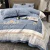 Ensembles de literie ensemble de draps en soie housse de couette drap de lit lumière luxe nu dormir