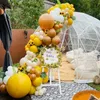 Andere Partyzubehör für Veranstaltungen, 142-teiliges zitronengelbes Luftballon-Girlanden-Bogen-Set, sandweiße, khakifarbene Luftballons für Kinder, Babypartys, Hochzeiten, Geburtstage, Party-Dekorationen 230321