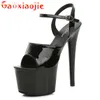 Sandals 2023 Strippers Pole Dance Shoe Sexy Show 15 17 20 CM High Heels Platform Bright Girls Shoe for Party 230321