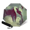 傘の防風トラベルダブルオートマチック折りたたみ傘のコンパクト保護3つの太陽雨具