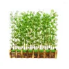 Fleurs décoratives 10 pièces 1M 120cm simulé bambou fausse plante verte paysage artificiel écran intérieur cloison décoration