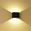 Duvar lambası ayarlanabilir LED açık su geçirmez bahçe aydınlatma alüminyum AC85-265V Kapalı Yatak Odası Oturma Odası Merdivenler Işık