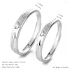 Wedding Rings 1 Pair Letter Forever Arrow Heart Copper Plated Platinum Adjustable Couple Ring Overlap Opening Finger Jewelry