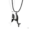 Colliers pendentifs 2 pièces/ensemble baleine câlin longue chaîne Couple collier forte Distance magnétique pour petite amie hommes femmes