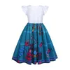 Girl's Dresses Girls Encanto Charm Dresses Carnival Summer New Children Princess Mirabel Dress Birthday Party Role Play Come Kids Prom Gowns W0314