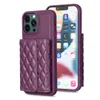 LUZURY GRID LAMBSKL LATTICE PU CAIXO DE CALURO HORIZONTAL Órgão Carteira de Órgão Card Slots Stand Pacote multifuncional Tampa à prova de choque para iPhone 14 13 12 11 Pro Max XR XS 8 7 6 Plus Plus