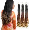 Loose Wave French Curl Spiral Curl Attachments Hair Braids 22 Inch Ombre Synthetic Braiding Hair