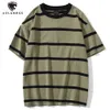 Herren-T-Shirts Aolamegs Männer T-Shirt Farbblockdruck 3 Farben Optional T-Shirts Einfache High Street Basic All-Match Cargo Tops Männlich Streetwear 230321