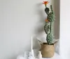 Decoratieve bloemen 70 cm kunstmatige levensechte cactus planten nep groene tropische bonsai plastic indoor pot pot home woonkamer kantoor bureaublad
