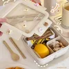 Lunchboxen Kawaii für Kinder Schule Erwachsene Büro Weizenstroh Nette Mikrowelle Picknick Tragbare Big Bento mit Löffel Essstäbchen 230320