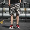 Men's Shorts Summer Men's Outdoor Camouflage Cargo Shorts Pocket Cotton Casual Half Pants Mid Waist Drawstring Loose Shorts Bib Overalls 7XL 230321