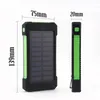 Banco de energía solar portátil de 20000 mah que carga Poverbank con defensas Cargador de batería externo Luz LED fuerte Banco de energía solar USB doble externo al por mayor