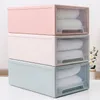 Förvaringslådor BINS 20L stapelbara förvaringslådor Transparent plastskrivbordsskåp Skåp Organiser Rum Garderob Home Storage Organisation 230321