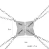 Anhänger Halsketten 4 Stück Spleißlegierung Choker Mode Freund für immer Freundschaft BFF Persönlichkeit Halskette für Unisex 20021