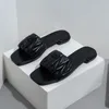 Miu Slippers Designer Slides Women Embroidered Metallic Slide Sandals Black Pink Beige Square Toe Heels Ladies Summer Beach Sandal Party Wedding Slipper shoes