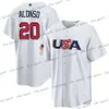 Camisa de beisebol da equipe dos EUA 2023 Mike Trout Custom Witt Jr. Nolan Arenado Cortes Clayton Kershaw Realmuto Mookie Betts Trea Turner Cedric Mullins Schwarber Alonso Smith