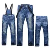 Hommes Jeans 2023 Hommes Snowboard Pantalon Bretelles Ski Hommes Skate Snow Board Imperméable Coupe-Vent Thermique Ski