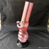 Hookahs Acryl Water Water Glass Glass Bongs Akcesoria Kolorowe rurę Krzywane szkło