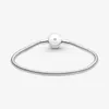 Sparkling Double Halo Clasp Charm Bracelet for 925 Sterling Silver Snake Chain Bracelets Women Girlfriend Gift Hand Jewelry with Original Box 6mpo