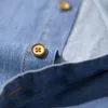 メンズカジュアルシャツメンズクラシックロングスリーブウエスタンデニムワークシャツシングルチェストポケット標準フィットの快適性耐久性ソフトカジュアルコットンシャツ230321