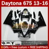 Motorcycle Fairings For Daytona 675 675R 2013-2016 Bodywork 166No.22 Daytona675 13 14 15 16 Body black stock all Daytona 675 R 2013 2014 2015 2016 OEM MOTO Fairing Kit