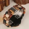 Orologi da polso Bracciale colorato in legno Orologio da uomo Movimento al quarzo Quadrante rotondo semplice Design con puntatore in argento Orologi da uomo Orologio di lusso