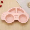 Ensembles de vaisselle créatif voiture forme paille de blé école boîte à déjeuner pour enfants assiette pour enfants Bento cuisine conteneur accessoires