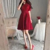 Casual Dresses Dress Women Fashion Summer Slim A-Line Office Lady Formal Elegant Korean Style Trendy Short Sleeve Vintage Retros Double Layer 230321