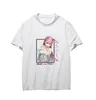 Kvinnors t-skjortor älskling i Franxx tee anime cosplay noll två söt karaktär t-shirt lös kort ärm casual streetwear 2023 sommar