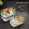 Dinnerware Sets 304 Stainless Steel Lunch Box Insulation Bag Korean Children Student Office Worker Female 1-Layer Compartment