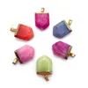 Charms Natural Stone Crystal Pendant Multi-kleuren zwaardvormig snijoppervlak Electroplating kan worden gebruikt voor DIY Fashion Sieraden Decoratie