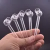 Gros clair mini 4 pouces verre tuyau de brûleur à mazout Transparent grand tube ongles conduites d'eau pour fumer bol de tabac