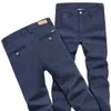 Pantaloni da uomo Cotone Lino Lavoro d'ufficio Slim Smart Casual Nero Business Uomo Regular Fit Social Pantaloni lunghi Estate