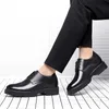 Kleding schoenen verhogen 810 cm man platform hoge hak zwart formeel kantoor leer voor mannen elegante zakelijke lift 230320