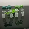 Färgsvampglasadapterrör röker glas bongs glasbubblare för rökande rörblandningsfärger