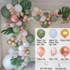 Diğer Etkinlik Partisi Malzemeleri 119pcs Avokado Yeşil Balonlar Çelenk Kemer Kiti Retro Yeşil İnci Rose Gold Latex Globos Doğum Günü Noel Düğün Decors 230321