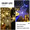 Décorations De Noël LED Flocon De Neige Guirlande Lumineuse Blanc Chaud Rideau Pour Festival De Mariage Jardin Fêtes D'anniversaire Maison Décoration De Noël