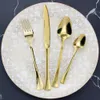 Dinnerware Sets Fashion Elegant Design Cutlery Set Mirror Polish Stainless Steel Luxury Utensils Tableware For Kitchen Restaurant 230320