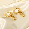 Hoop Earrings Stainless Steel Woman Gold Plated Tragus Piercing Accessories Quality Korean Wholesale Jewelry Valentine's Day Gift