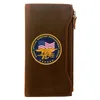 Wallets United States Navy SEALs Printing Genuine Leather Wallet Men Long Purse With Phone Bag Zipper Card Holder Clutch