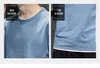 Męskie koszulki koszulki mężczyzn T Shirt męski bawełniany krótki rękaw w paski fitness Hip-hop Casual Oversize Modna T-shirt Niebieska letnia streetwear Harajuk 230321