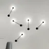 Wall Lamps Post Modern Light Indoor Lighting LED Sconce Lights Black Lamp Decor Living Loft Stair Beside