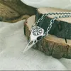 Pendentif Colliers Pirate Rune Corbeau Collier Qualité En Alliage De Zinc Crâne Amulette Hommes Moto Bijoux