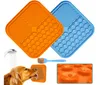 Pet Voermat Langzamer voederkussen voor Cat Dog Licky Licky Licking Mat Puppy Baden Afleidingskussens Siliconen Dispenser SN5189