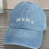 Top Caps Miu Denim Beyzbol Kapağı Kadınlar Hip Hop Şapka Mektup Kapakları Bayanlar İçin Erkekler Açık Yaz Visor Sonbahar Sırık Snapback Sun Hat Gorras T2302031