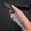 High Quality M2 Survival Straight Knife Z-wear Stone Wash/Satin Tanto Blade Full Tang Black G10 Handle Fixed Blade Knives With Leather Kydex