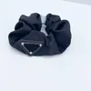 Triangle elastic designer hairbands black white hair ties for women scrunchie luxury hair ring ponytail holder rubber bands fashion accessories scrunchy zb055