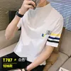 メンズTシャツ2023スタイル夏の短袖Tシャツの男性トレンドルースフィットポロシャツ大規模なサイズ衣服ピュアコットンウェア