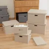 Storage Boxes Bins Foldable Wardrobe Storage Box Bras Socks Underwear Organizer Cotton Linen Bedroom Clothes Quilt Sorting Desktop Sundries Storage 230321